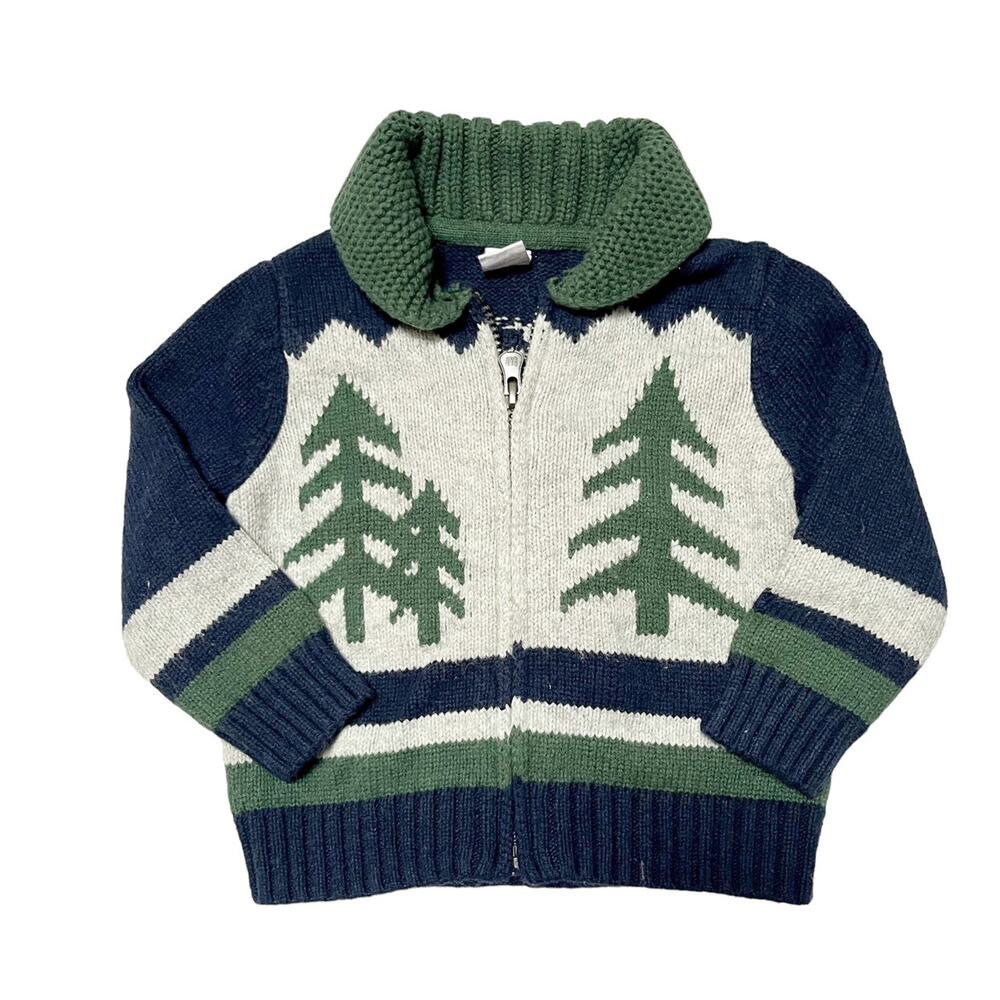 Gap Shawl Collar Graphic Cardigan Size 12-18m